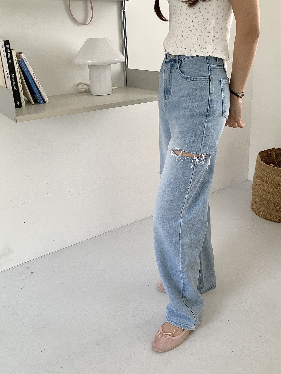 ダメージスリットストレートデニムパンツ | 詳細画像13