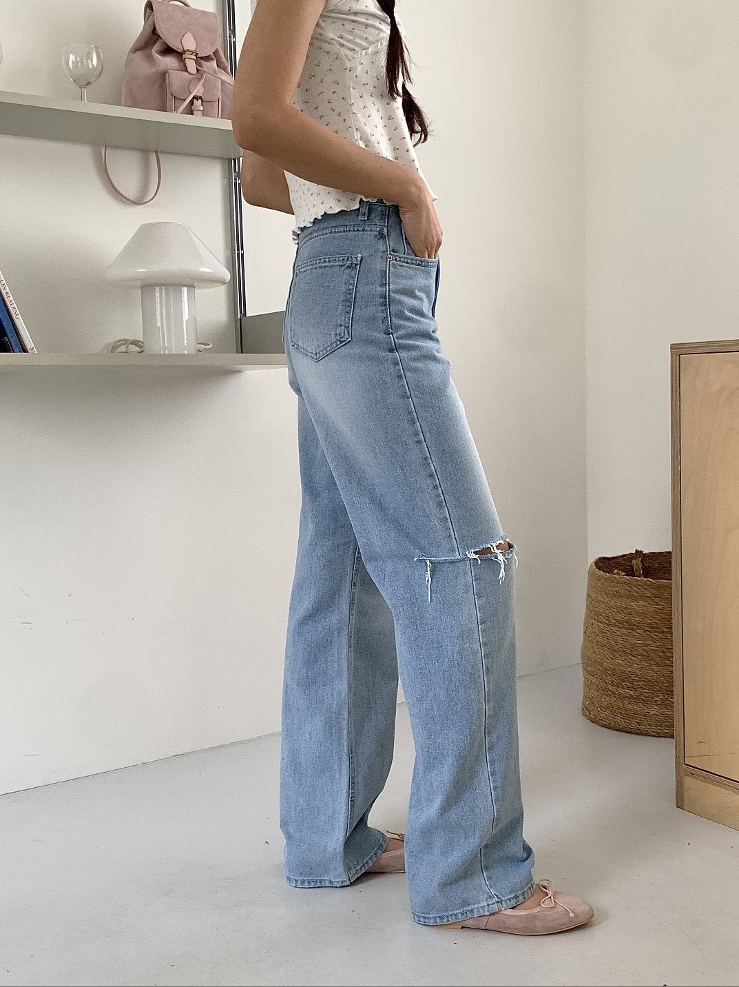 ダメージスリットストレートデニムパンツ | 詳細画像16