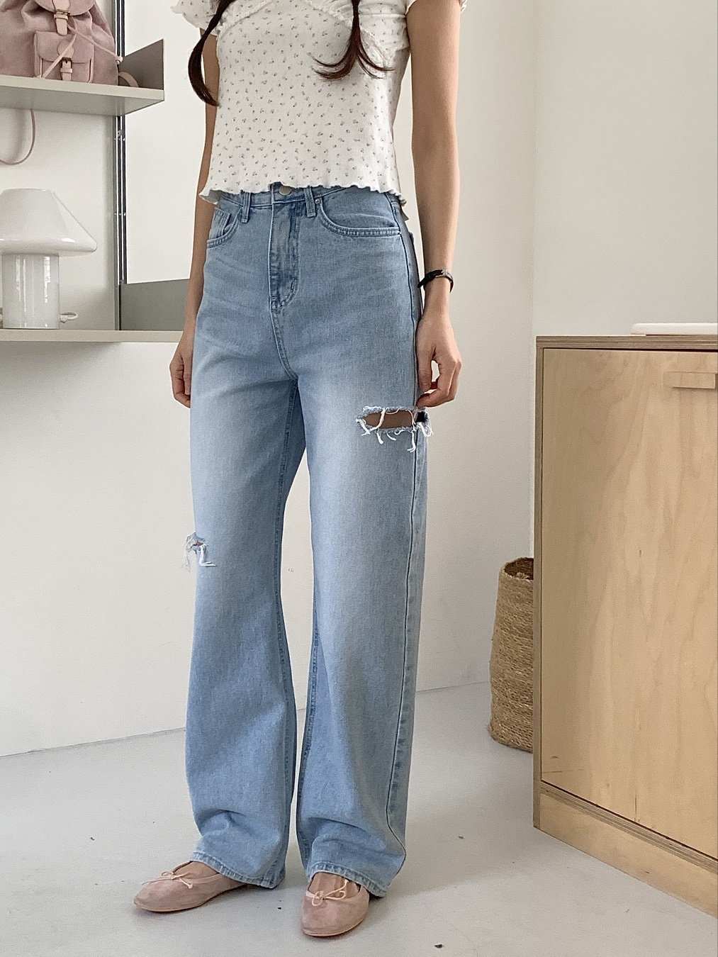 ダメージスリットストレートデニムパンツ | 詳細画像20