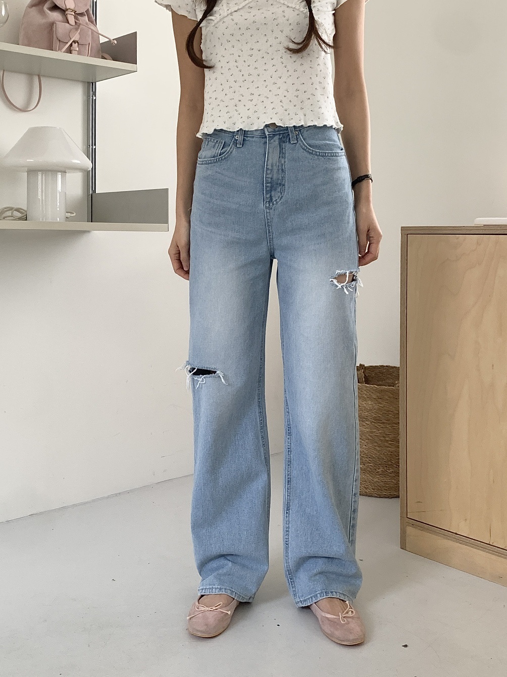 ダメージスリットストレートデニムパンツ | 詳細画像24