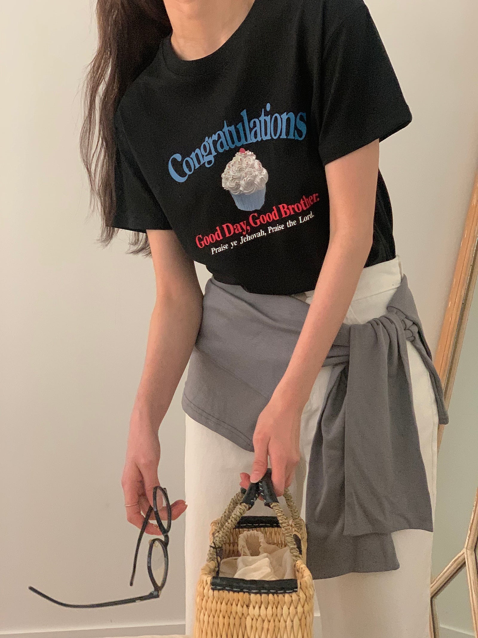 カップケーキプリント半袖Tシャツ | 詳細画像11
