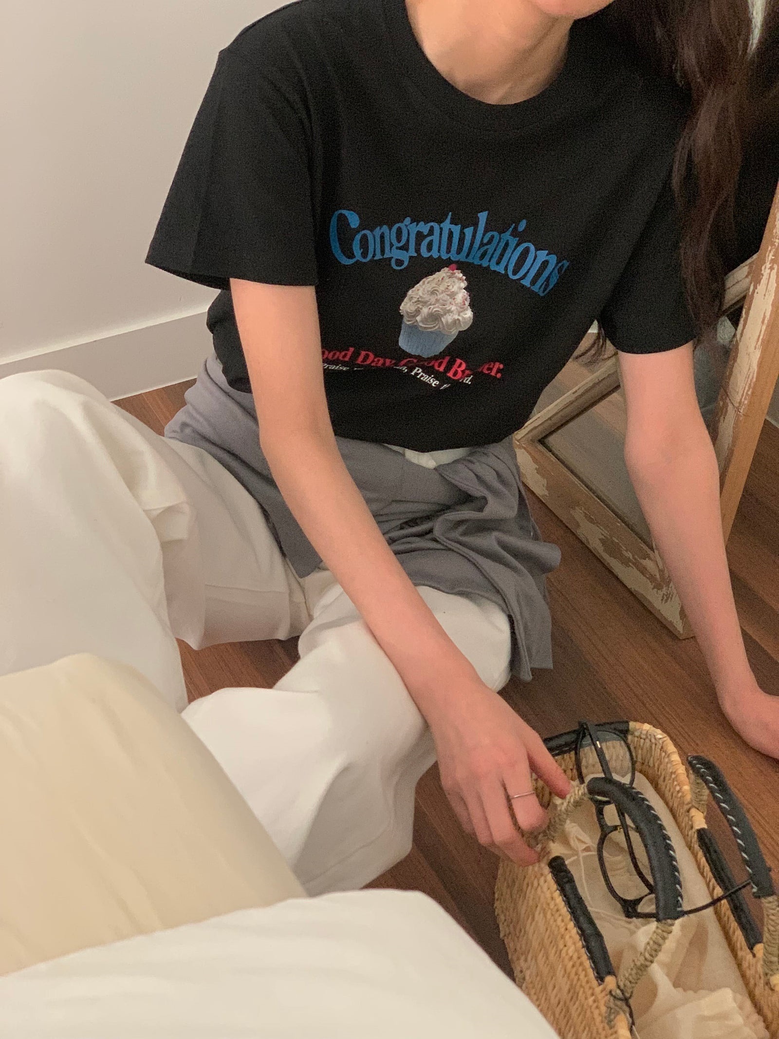 カップケーキプリント半袖Tシャツ | 詳細画像14