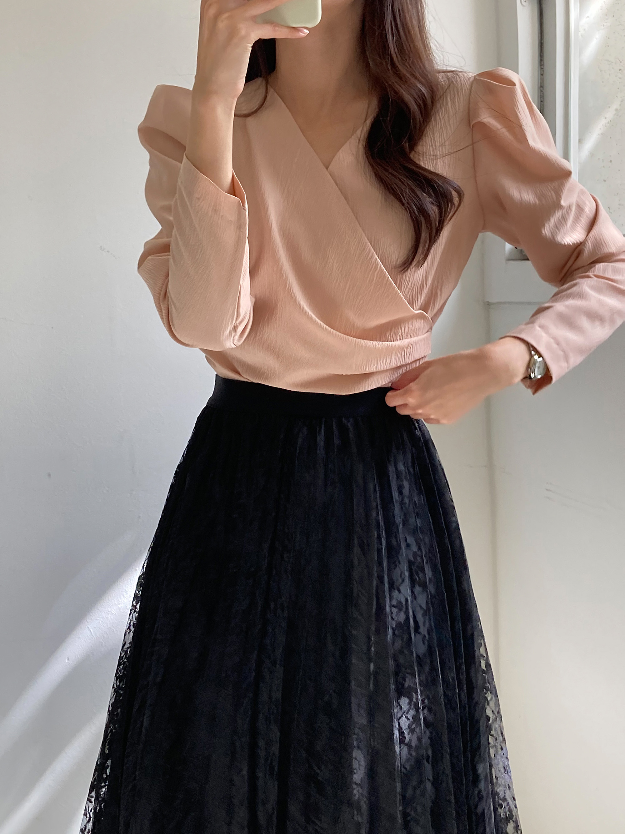 タックカシュクールパフリンクルブラウス | 詳細画像2