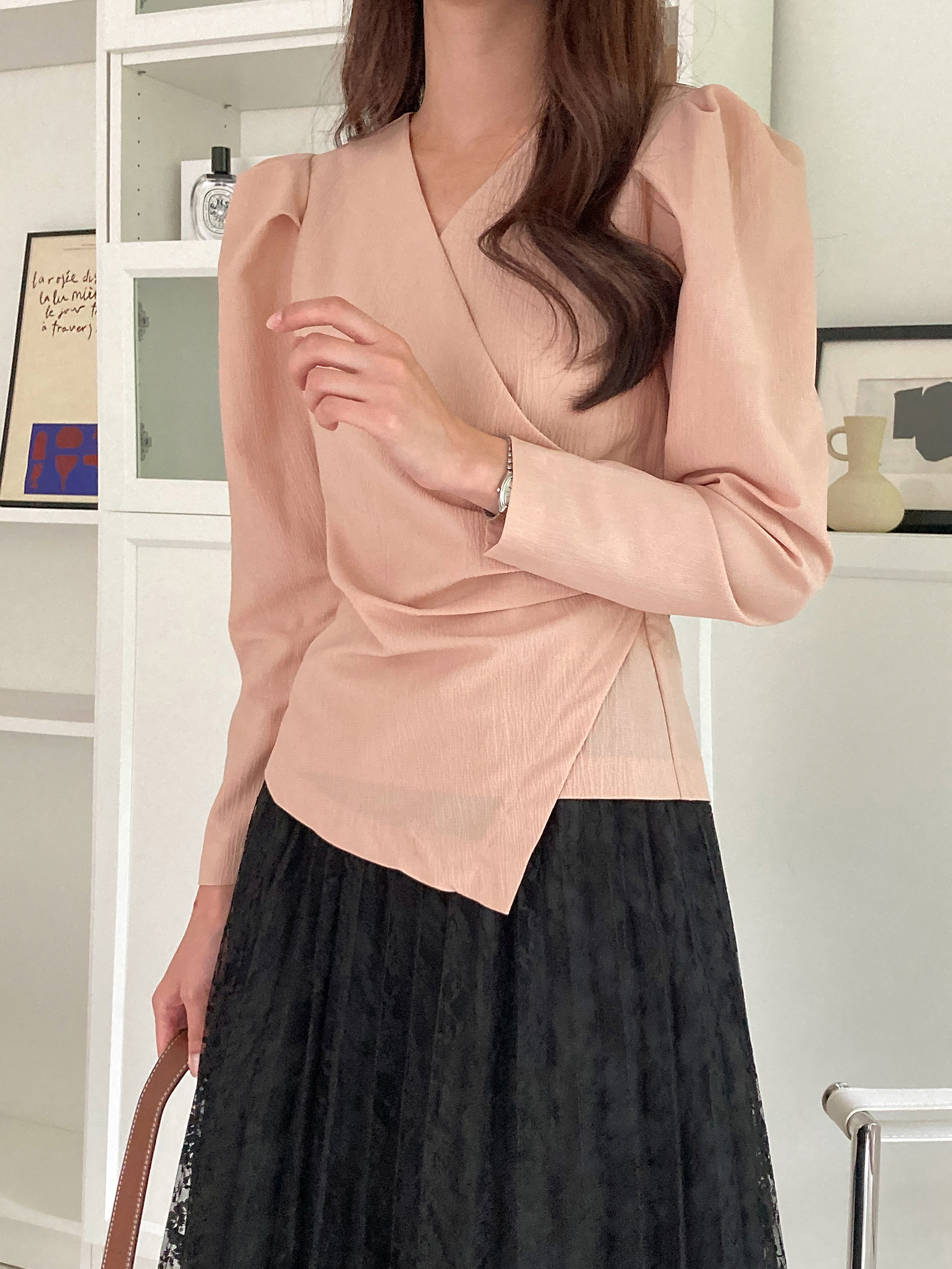 タックカシュクールパフリンクルブラウス | 詳細画像6