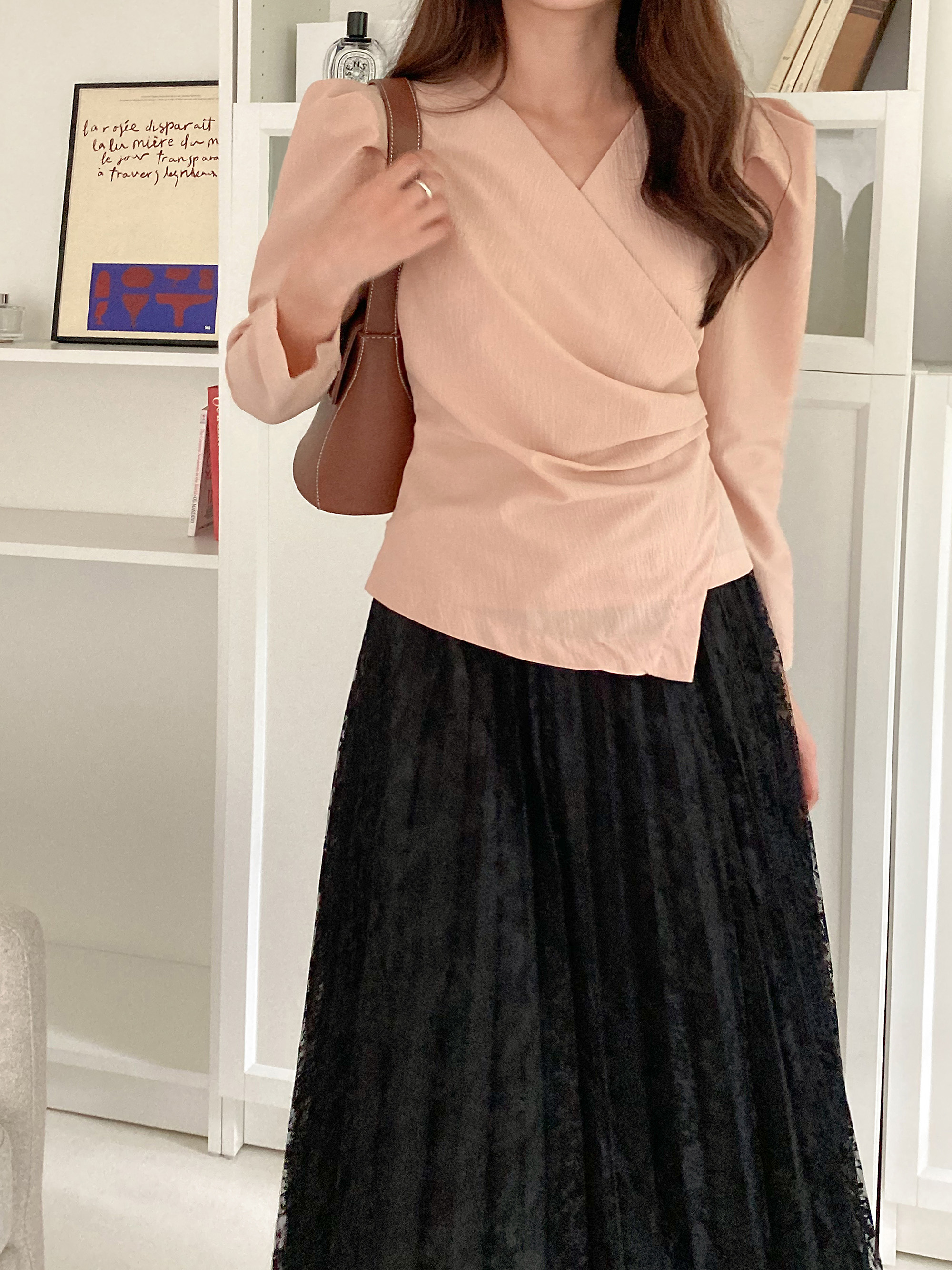 タックカシュクールパフリンクルブラウス | 詳細画像8