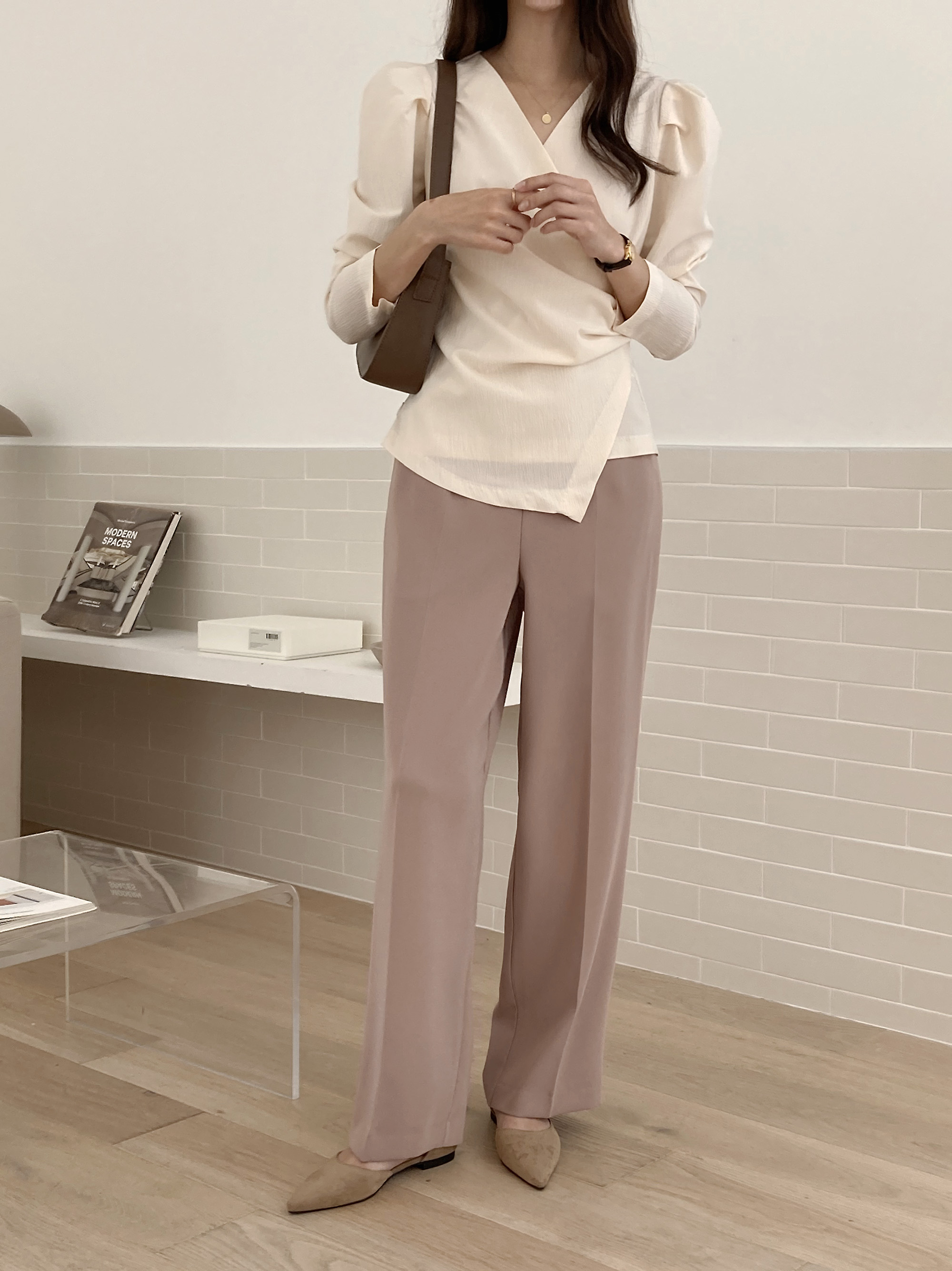 タックカシュクールパフリンクルブラウス | 詳細画像15