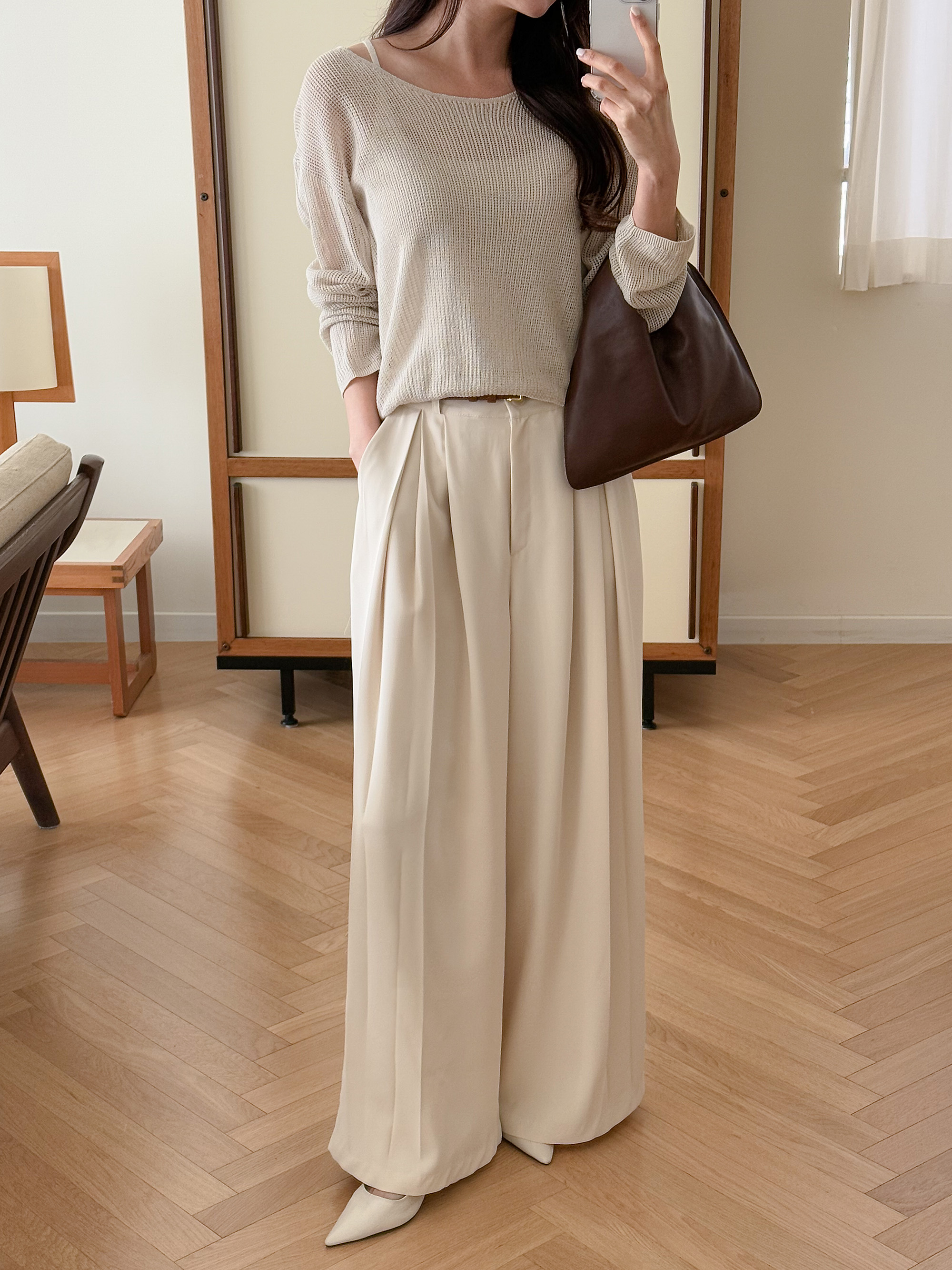 インバーテッドプリーツワイドスラックス | 詳細画像13