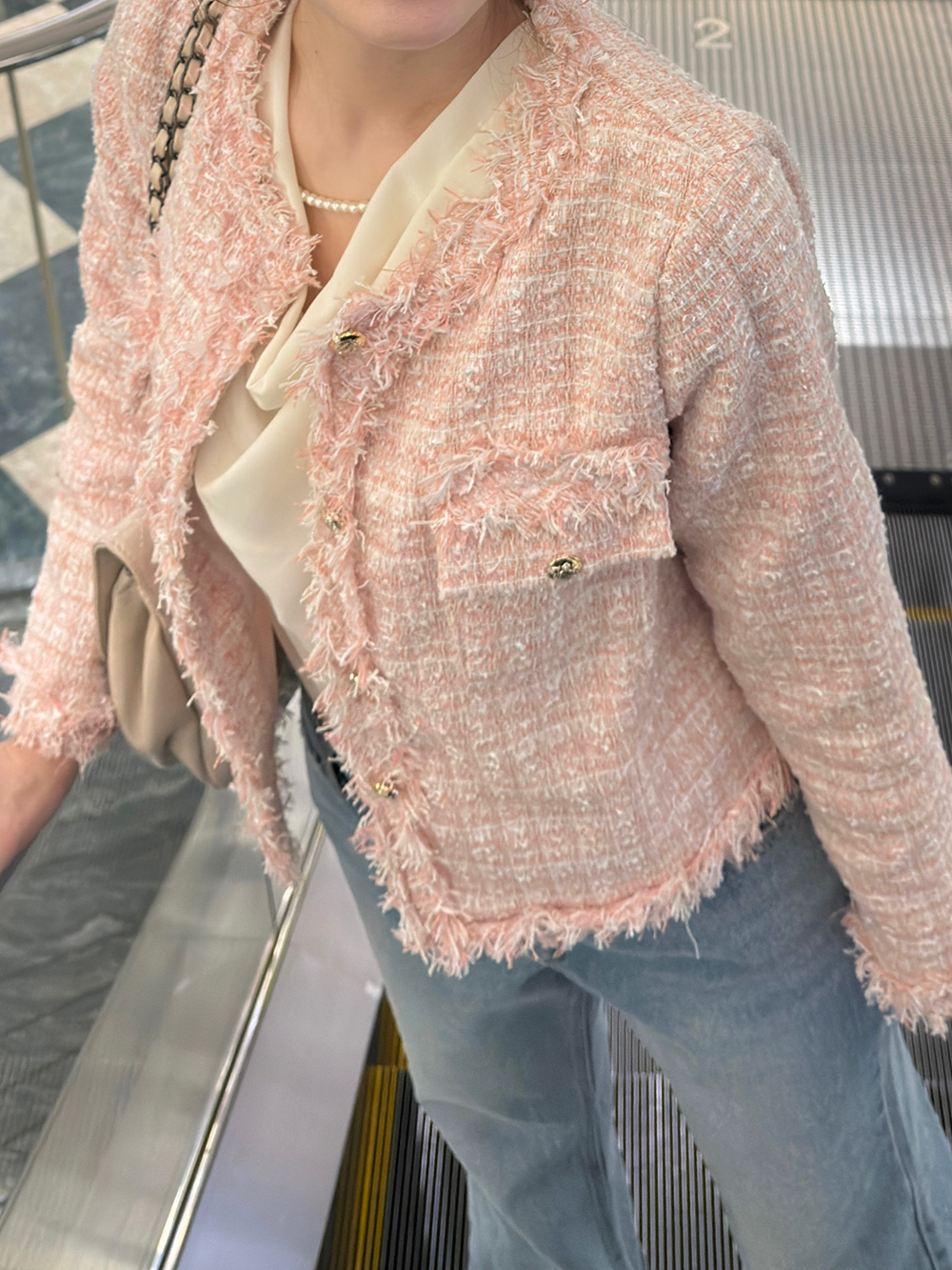 フリンジツイードジャケット | レディースファッション通販 - DHOLIC