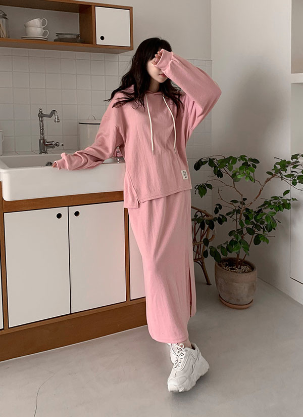 MILK PINK COSMOスカート パーカー レースフリルパーカー×プリーツスカートセット – pium