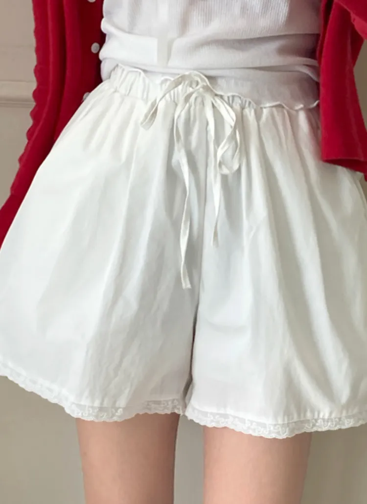 ドロストタックレースヘムショートパンツ | creamsugar | 詳細画像1