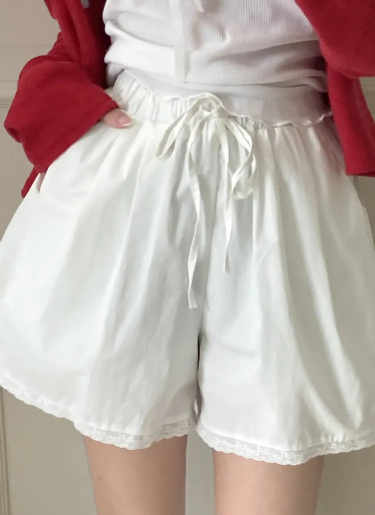ドロストタックレースヘムショートパンツ | creamsugar | 詳細画像7
