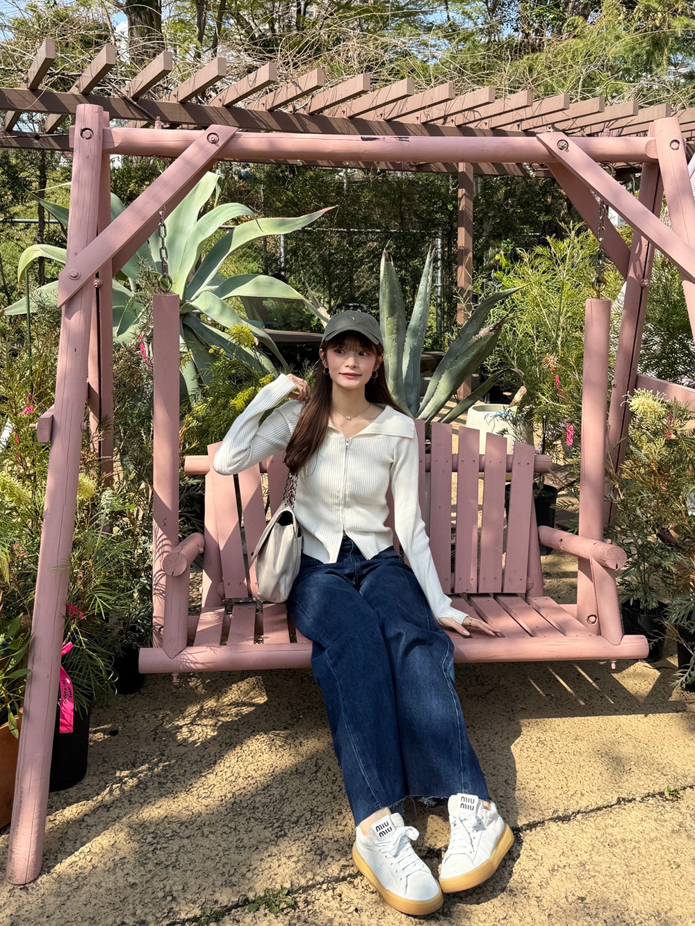 ウール混ビッグカラーダブルジップリブカーディガン | 詳細画像7