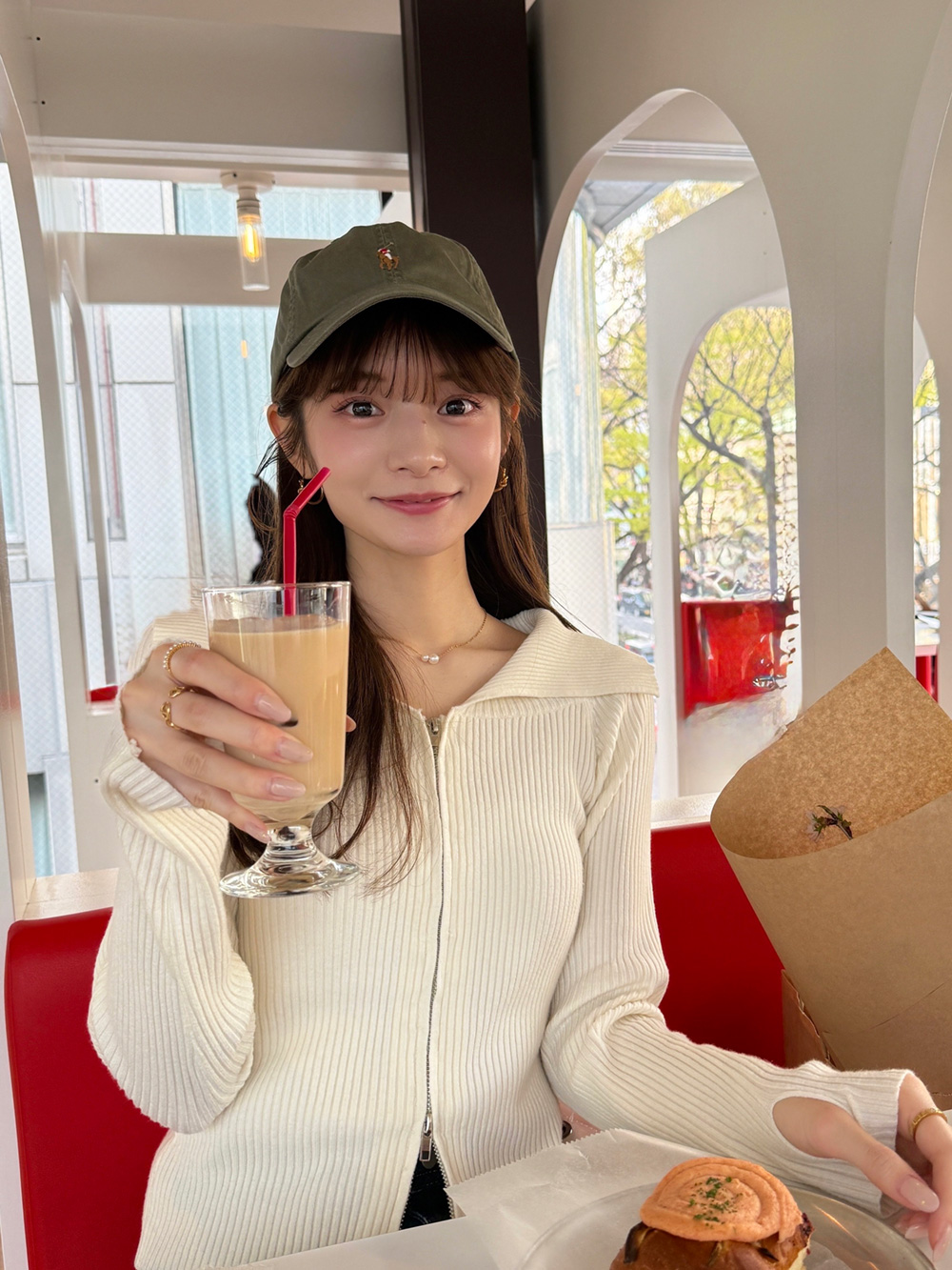 ウール混ビッグカラーダブルジップリブカーディガン | 詳細画像9