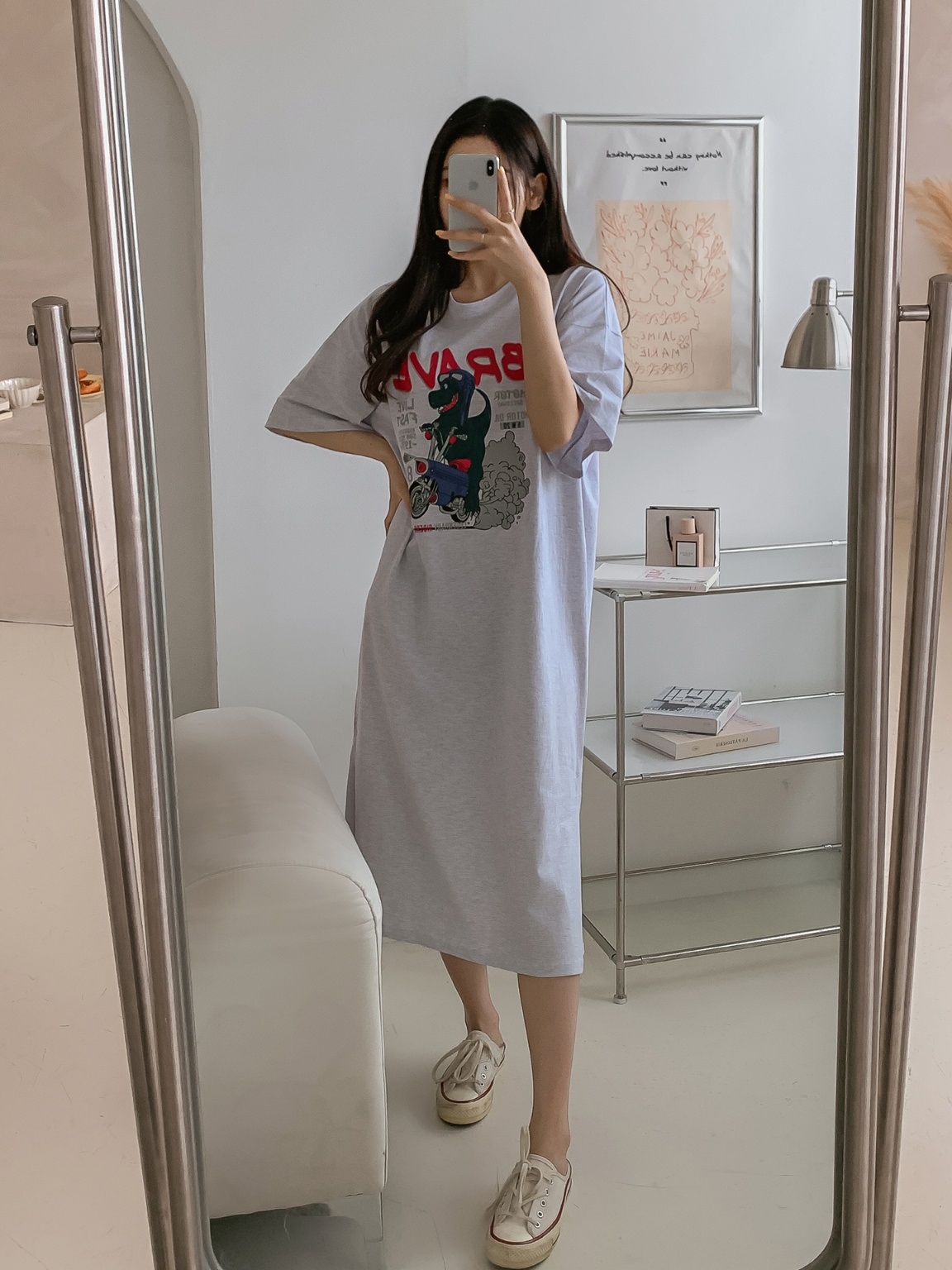 ダイナソープリント半袖Tシャツワンピース | 詳細画像10