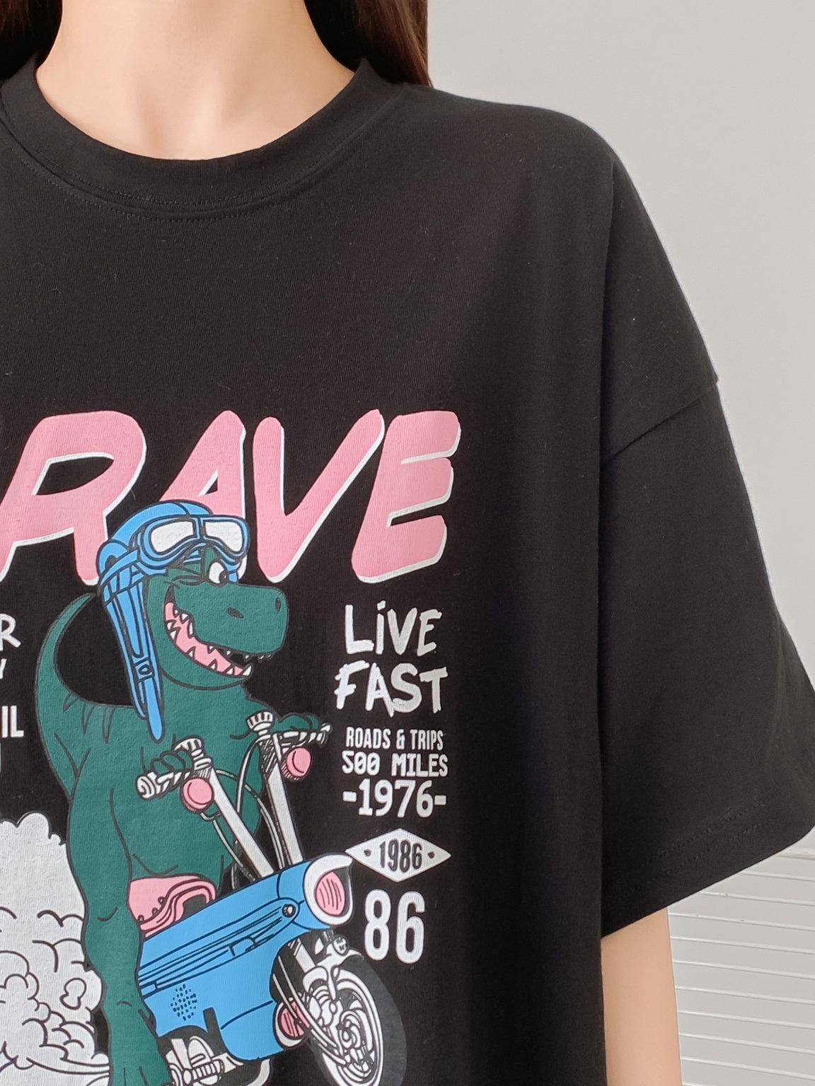 ダイナソープリント半袖Tシャツワンピース | 詳細画像15