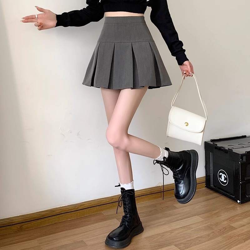パンツ裏地ボックスプリーツミニスカート | 詳細画像9