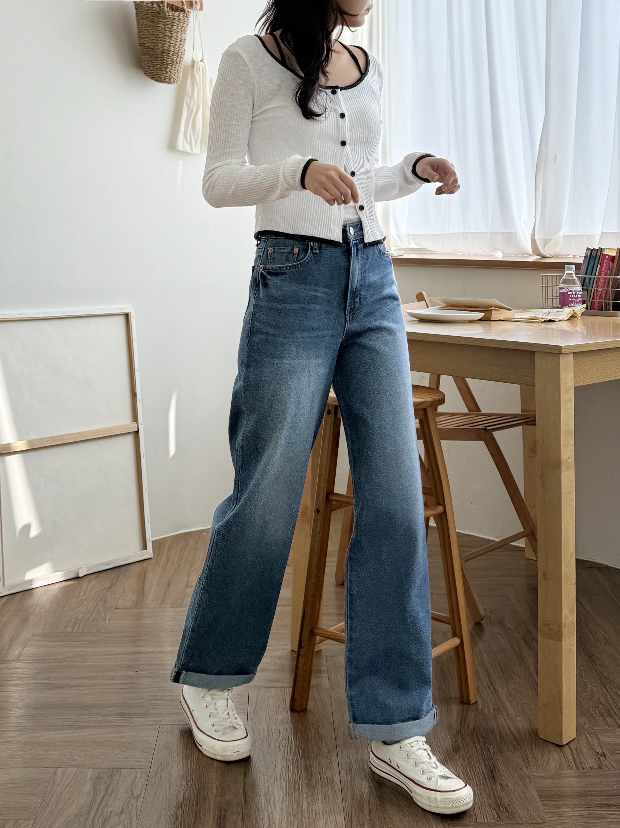 ロールアップワイドストレートデニムパンツ | 詳細画像3