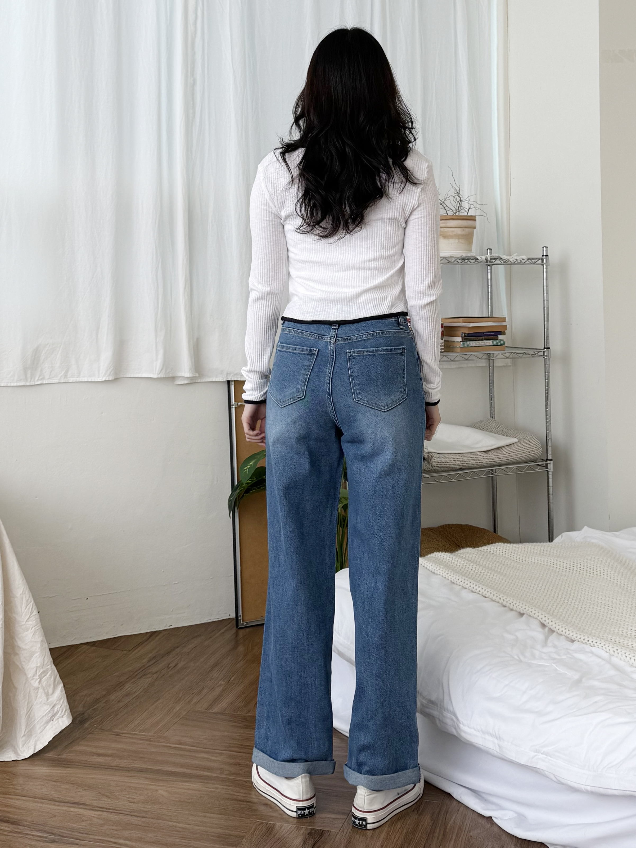 ロールアップワイドストレートデニムパンツ | 詳細画像7