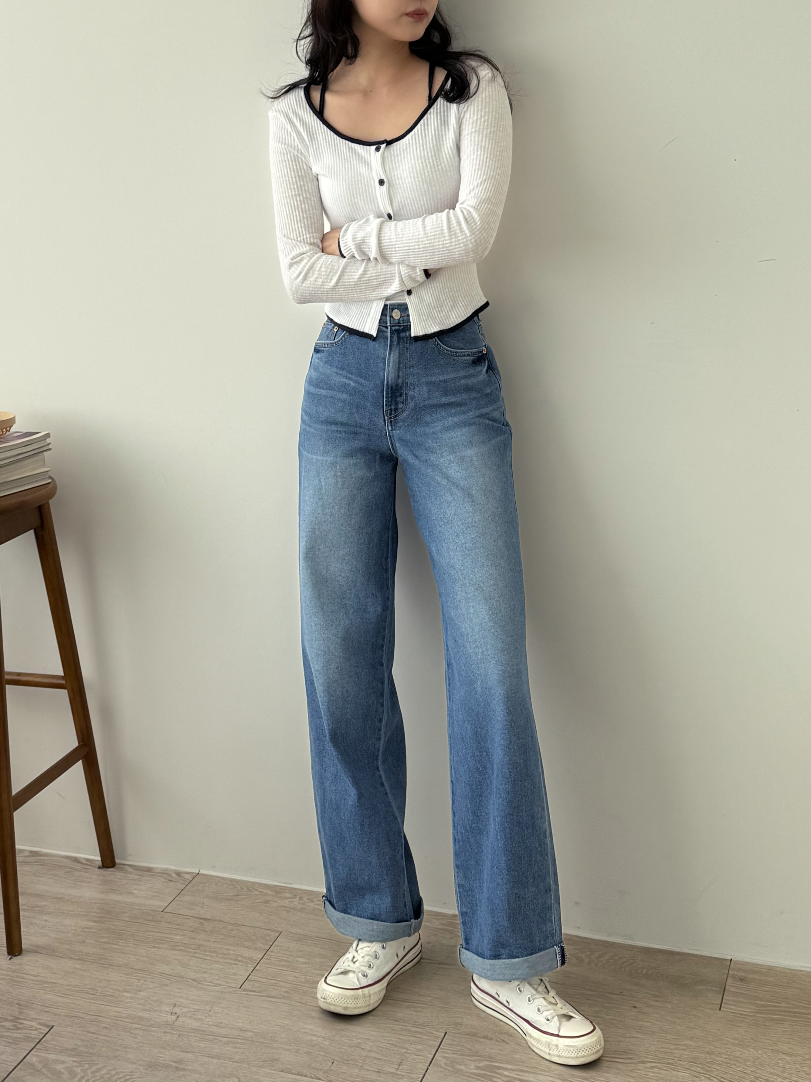 ロールアップワイドストレートデニムパンツ | 詳細画像12