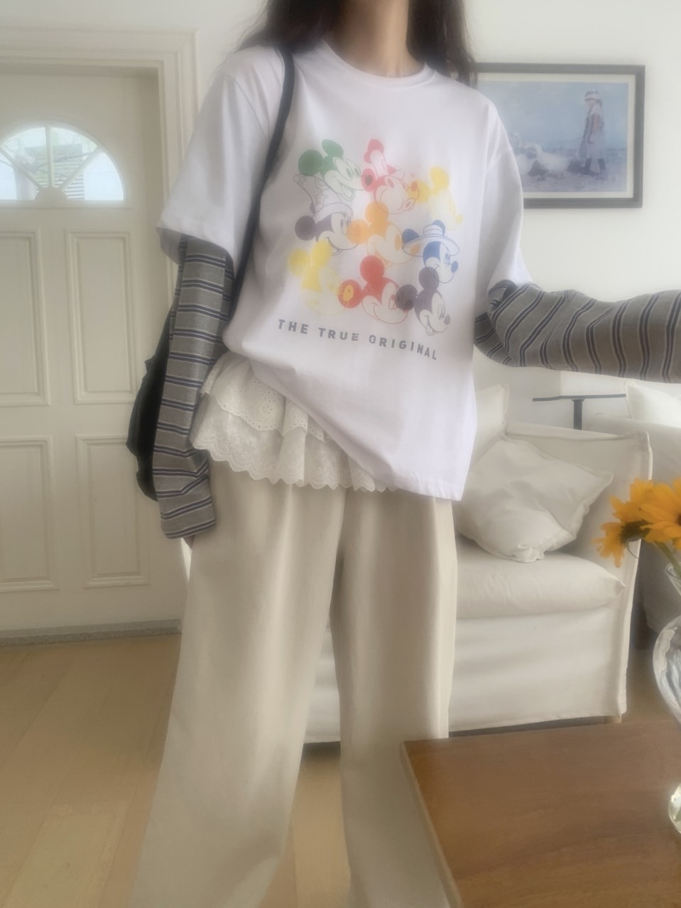 *Disney*カラフルミッキーボーダーレイヤードTシャツ | 詳細画像5