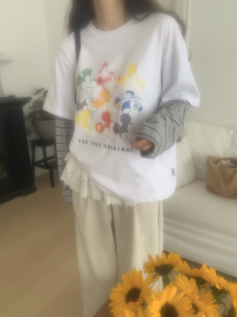 *Disney*カラフルミッキーボーダーレイヤードTシャツ | 詳細画像6