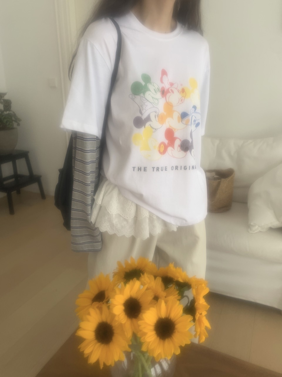 *Disney*カラフルミッキーボーダーレイヤードTシャツ | 詳細画像7