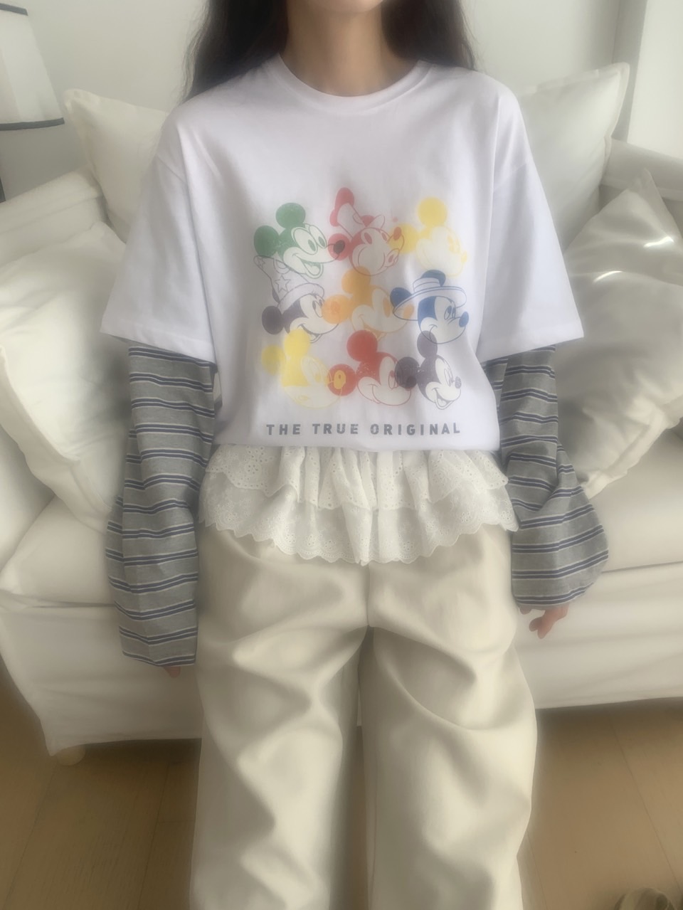 *Disney*カラフルミッキーボーダーレイヤードTシャツ | 詳細画像25