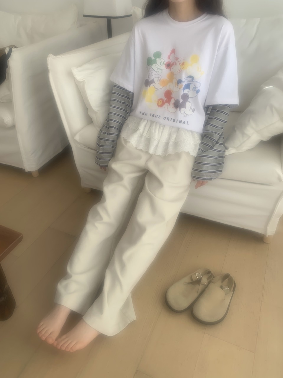 *Disney*カラフルミッキーボーダーレイヤードTシャツ | 詳細画像26