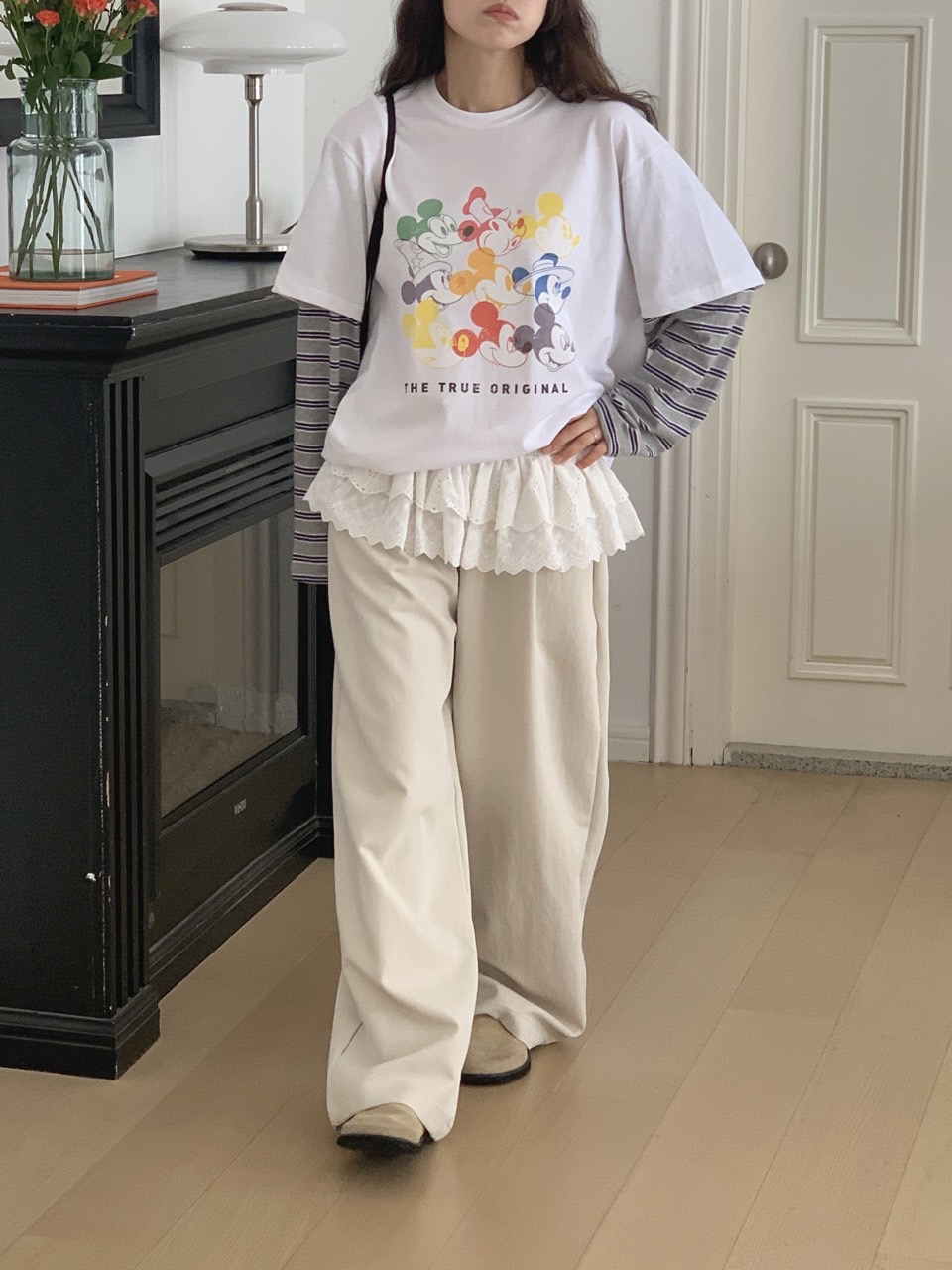 *Disney*カラフルミッキーボーダーレイヤードTシャツ | 詳細画像29