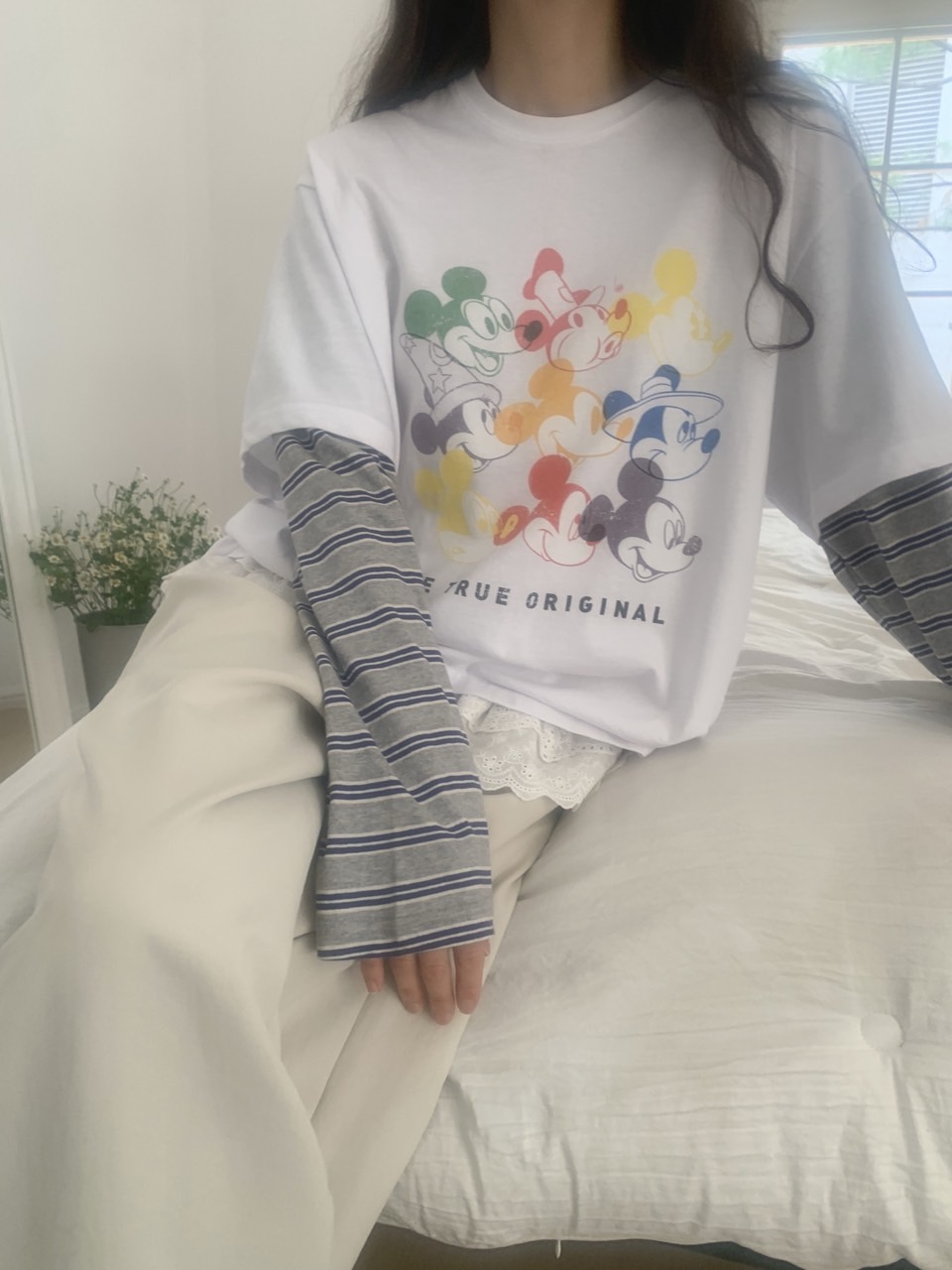 *Disney*カラフルミッキーボーダーレイヤードTシャツ | 詳細画像32