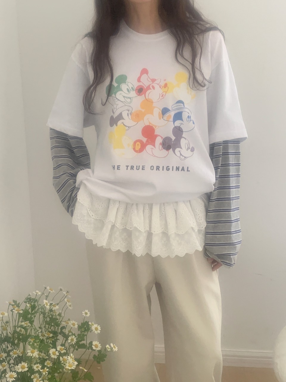 *Disney*カラフルミッキーボーダーレイヤードTシャツ | 詳細画像37