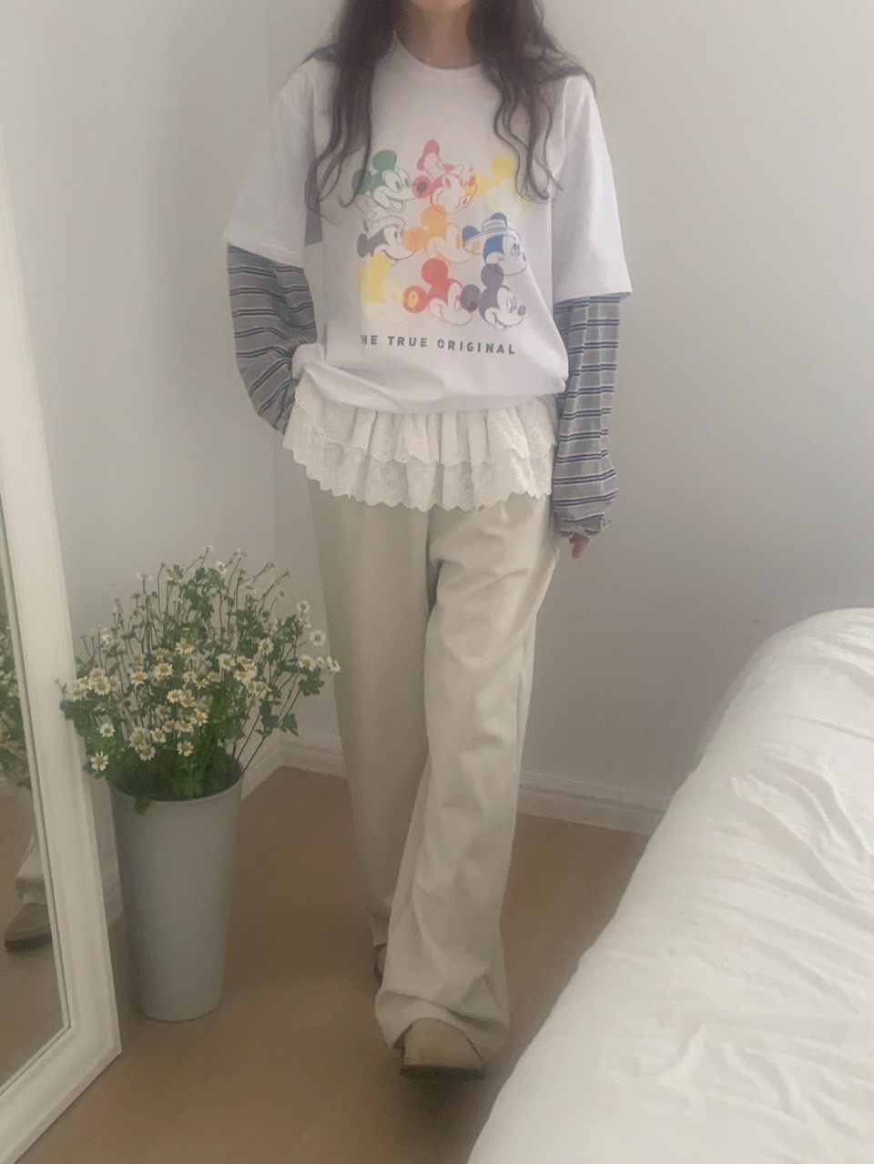 *Disney*カラフルミッキーボーダーレイヤードTシャツ | 詳細画像38