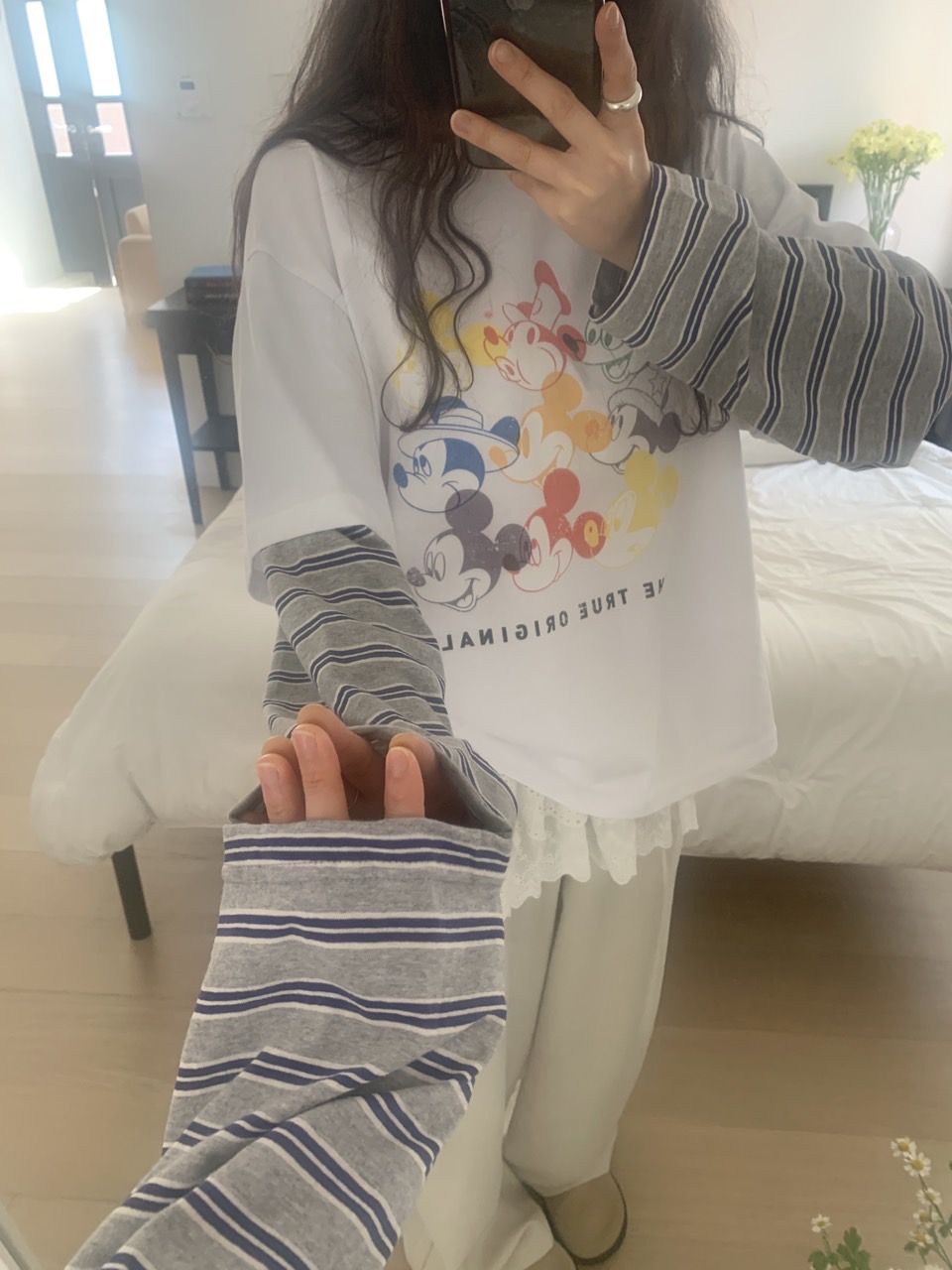 *Disney*カラフルミッキーボーダーレイヤードTシャツ | 詳細画像42