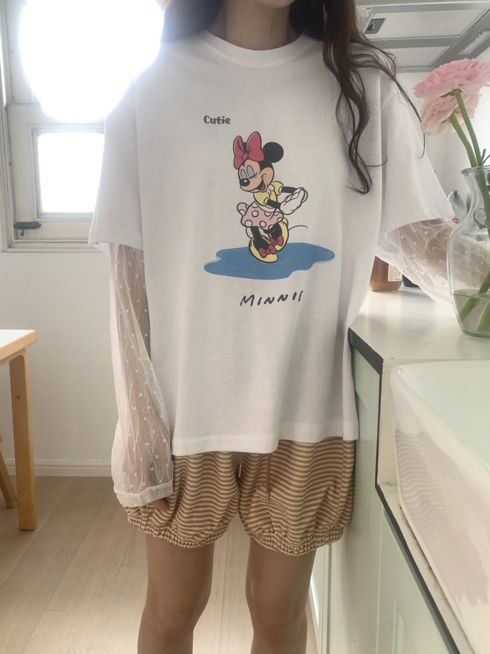 *Disney*CutieミニーレースレイヤードTシャツ | 詳細画像3