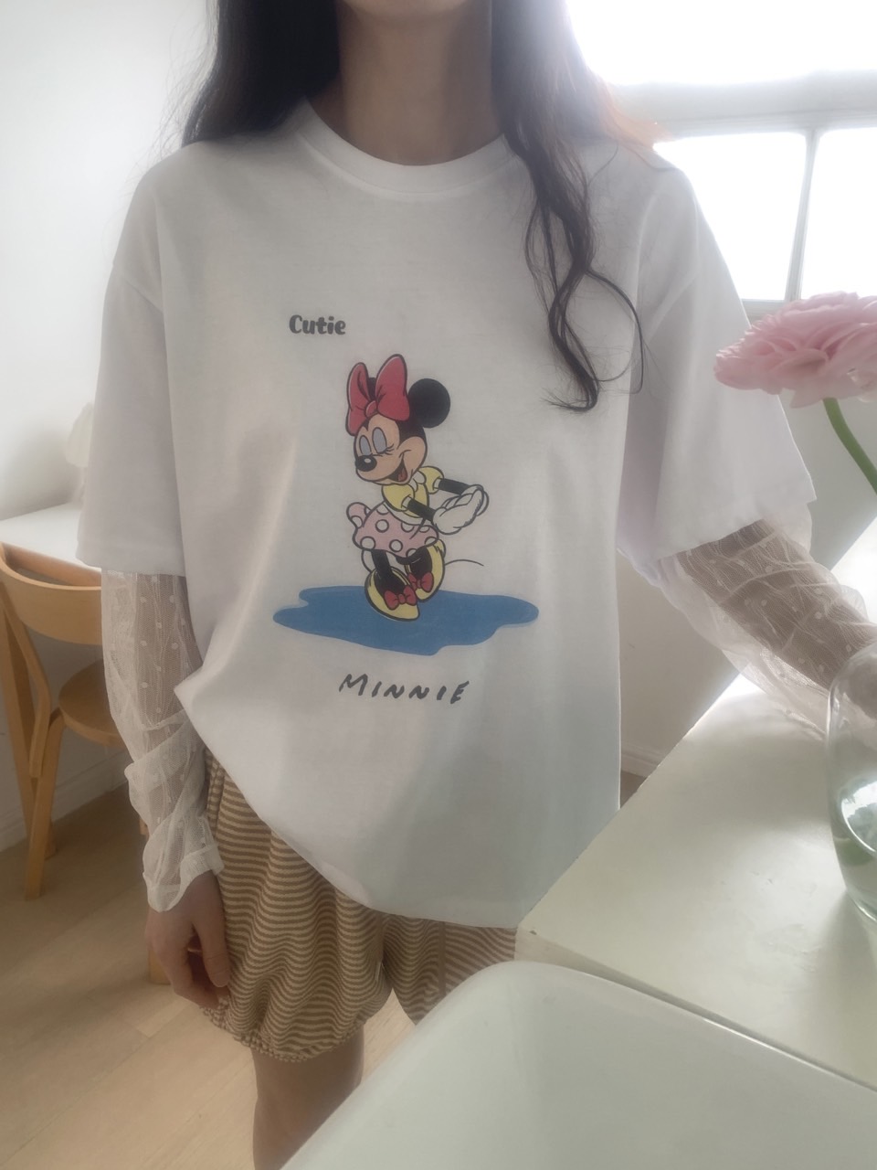 *Disney*CutieミニーレースレイヤードTシャツ | 詳細画像4