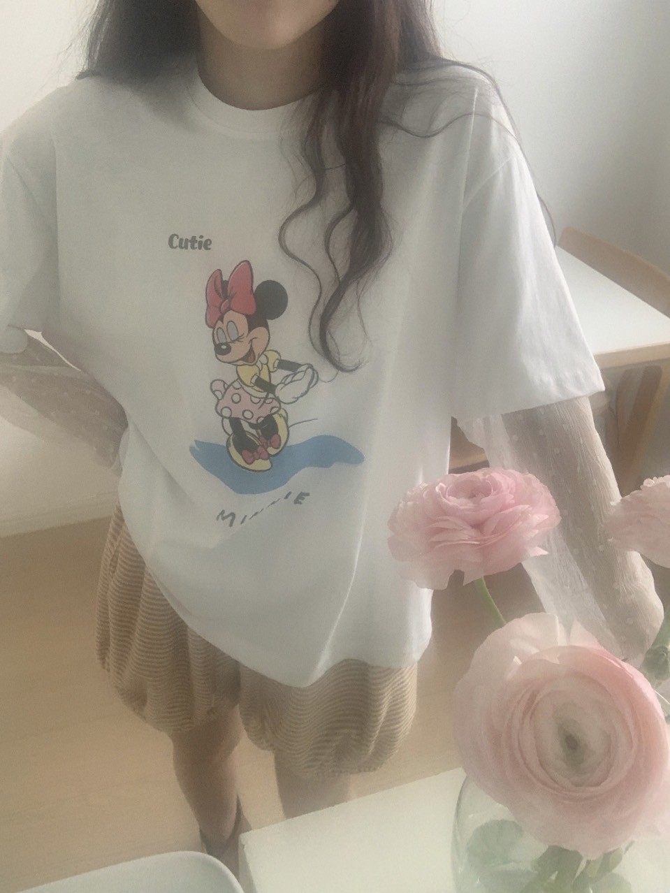 *Disney*CutieミニーレースレイヤードTシャツ | 詳細画像5