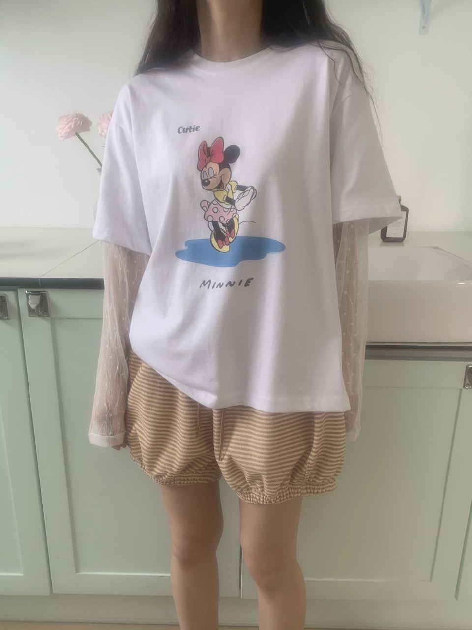 *Disney*CutieミニーレースレイヤードTシャツ | 詳細画像8