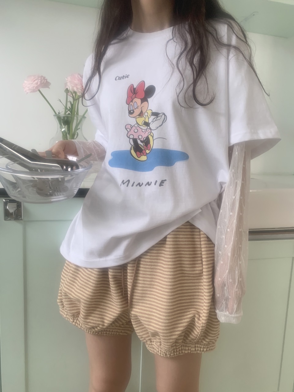 *Disney*CutieミニーレースレイヤードTシャツ | 詳細画像10