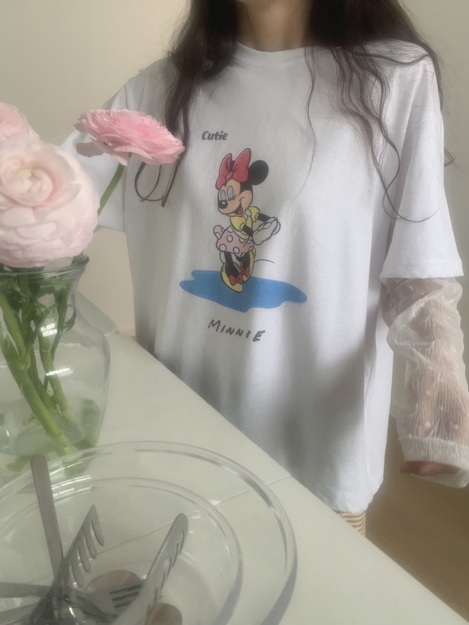 *Disney*CutieミニーレースレイヤードTシャツ | 詳細画像13