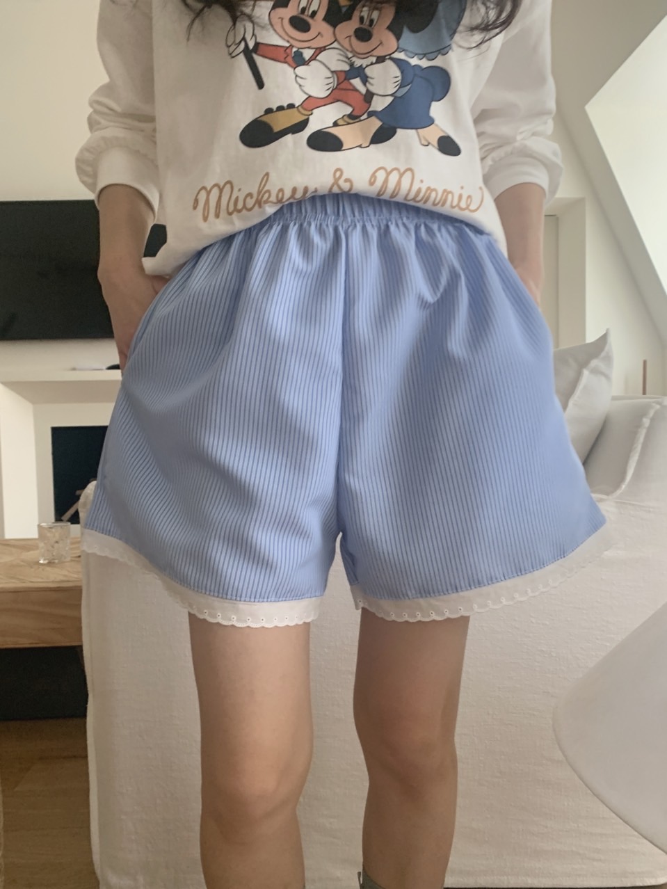 ストライプレースヘムショートパンツ | 詳細画像6