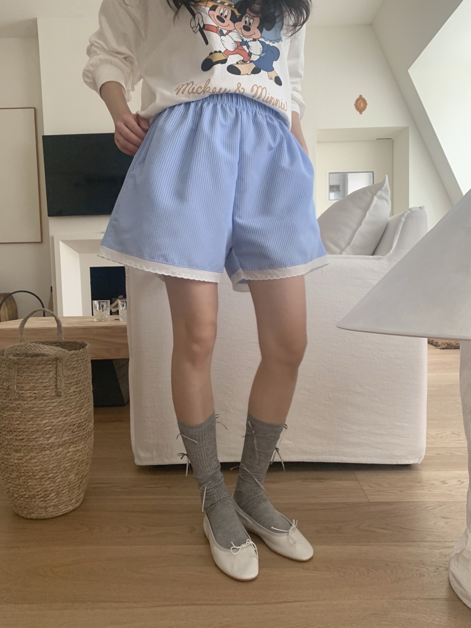 ストライプレースヘムショートパンツ | 詳細画像7
