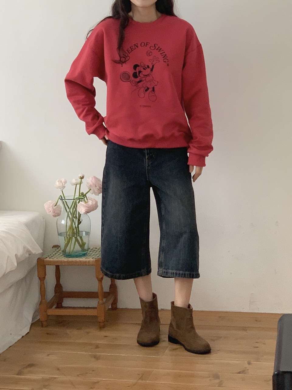 ブラックバミューダデニムパンツ | 詳細画像8