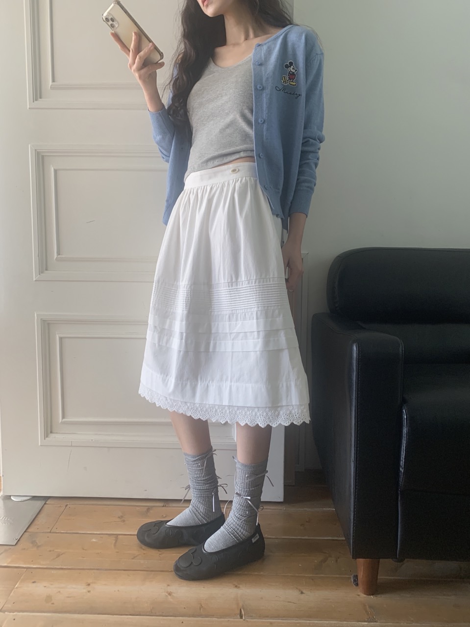 ピンタックレースミディAラインスカート | 詳細画像10