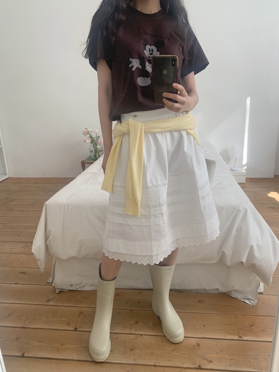 ピンタックレースミディAラインスカート | 詳細画像15