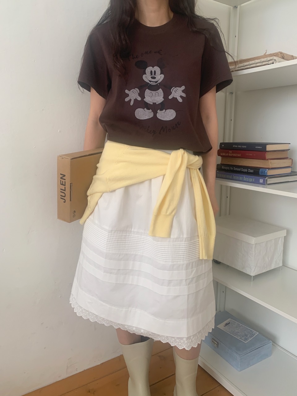 ピンタックレースミディAラインスカート | 詳細画像18