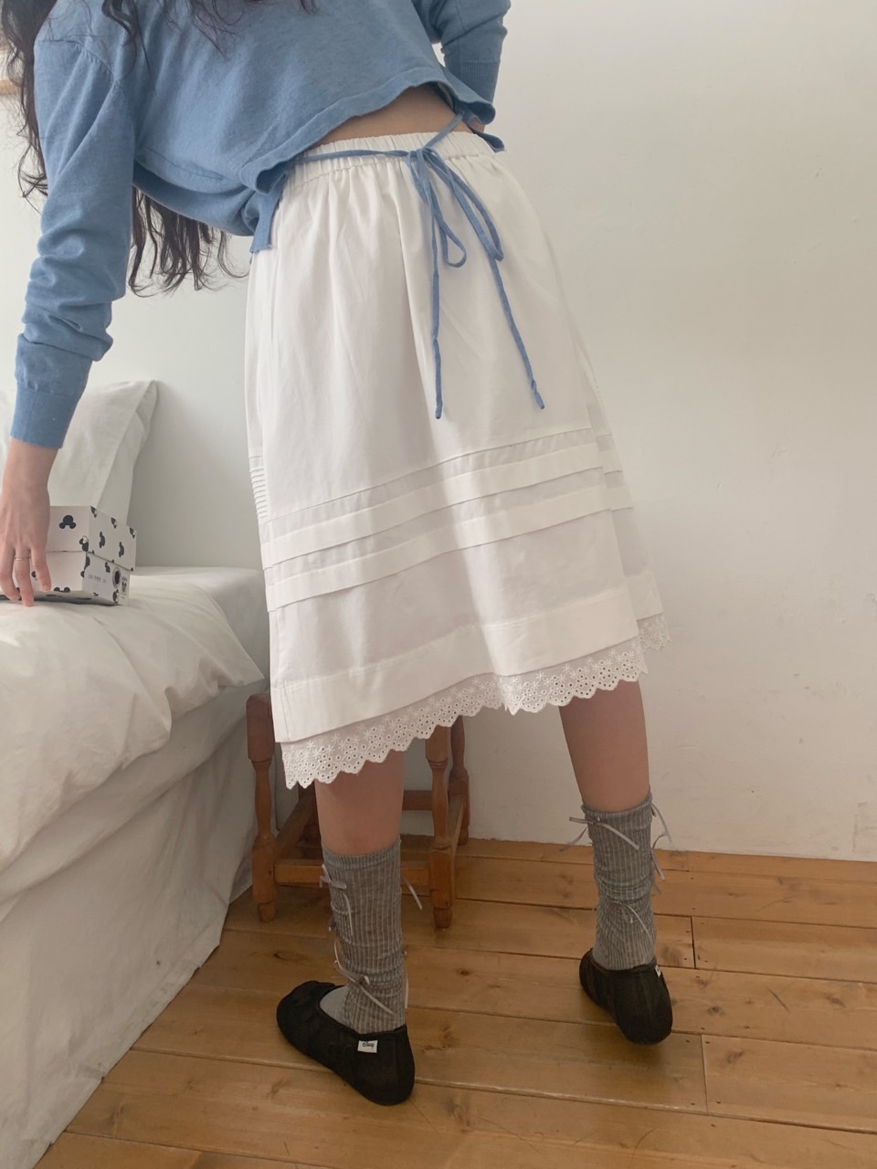 ピンタックレースミディAラインスカート | 詳細画像28
