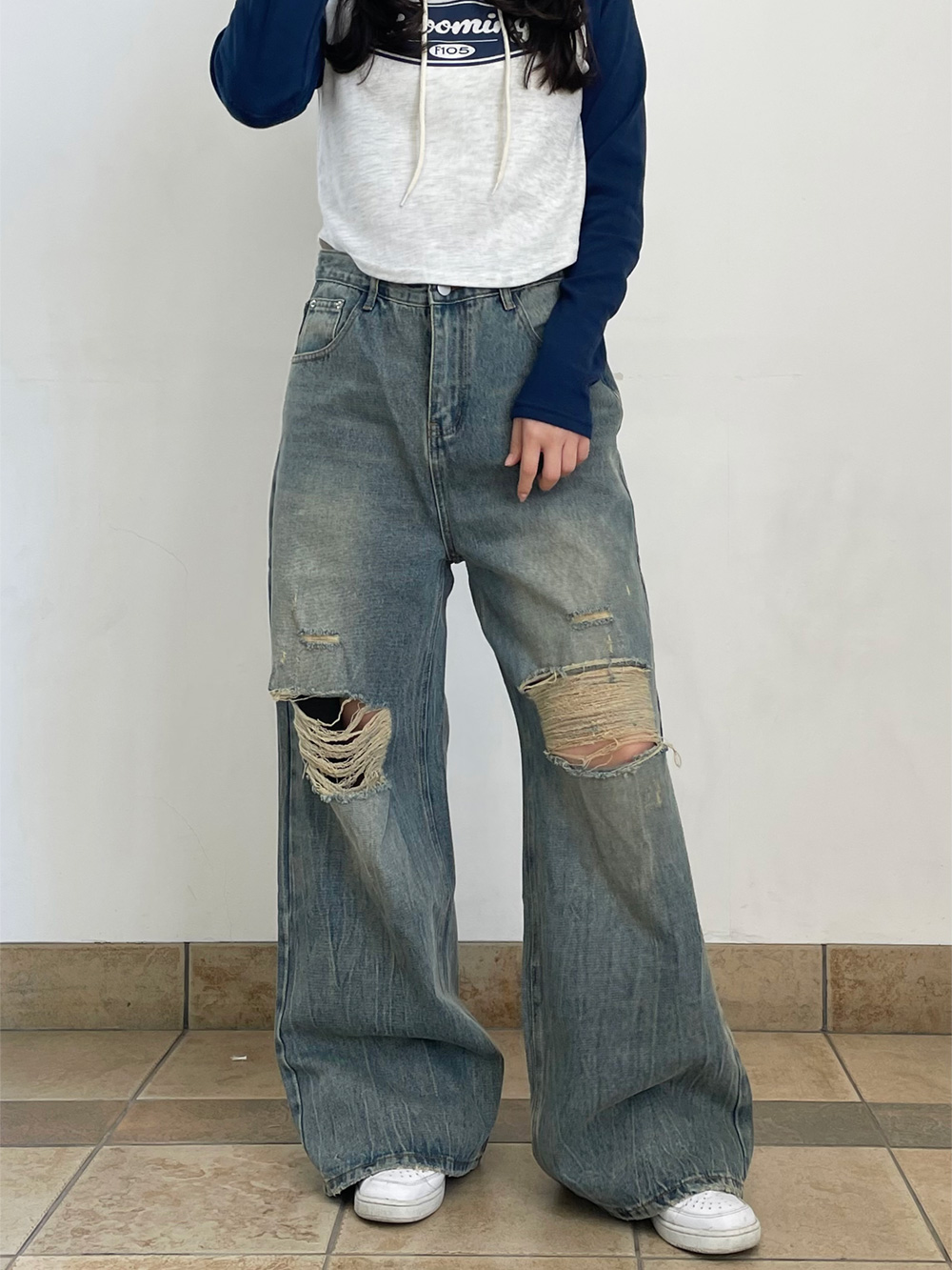 ダメージワイドデニムパンツ | 詳細画像2