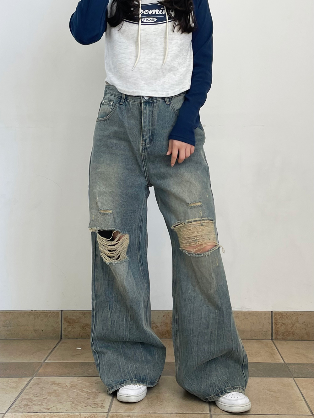 ダメージワイドデニムパンツ | 詳細画像6