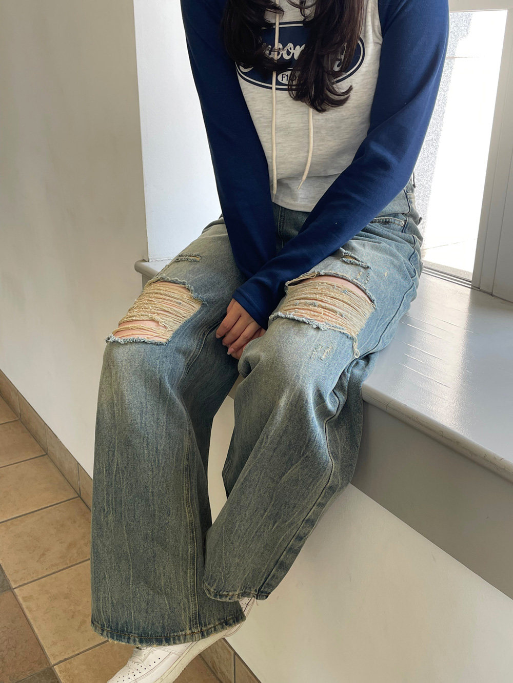 ダメージワイドデニムパンツ | 詳細画像14