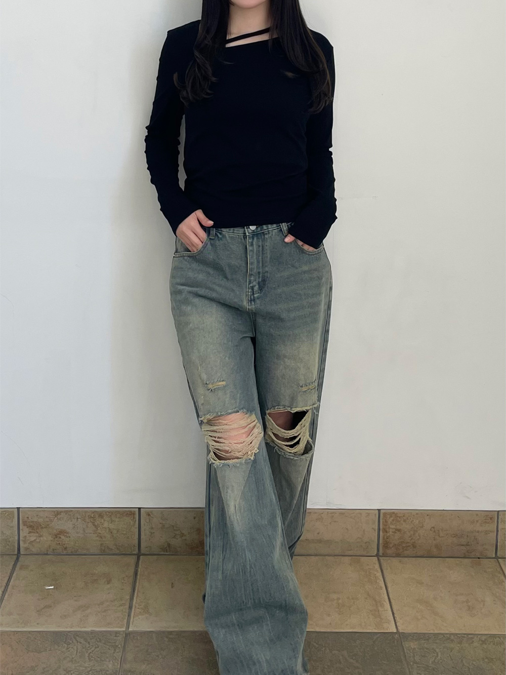 ダメージワイドデニムパンツ | 詳細画像16